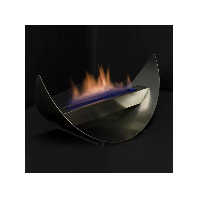 Chimenea de etanol Half Moon Color Acero inoxidable cepillado