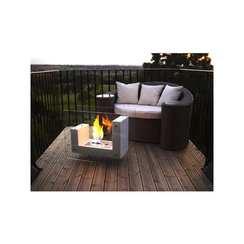 Chimenea ecológica de pie Médina Color Blanco