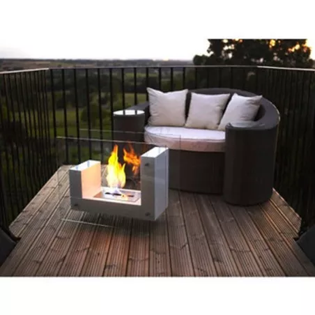 Chimenea ecológica de pie Médina Color Blanco