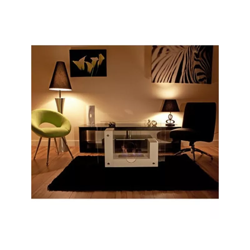 Chimenea ecológica de pie Médina Color Blanco