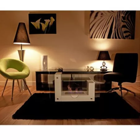 Chimenea ecológica de pie Médina Color Blanco