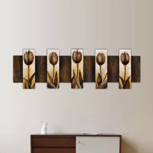 Pintura de flores marrones