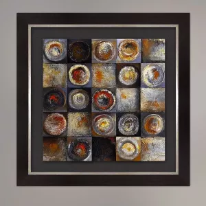 Cuadro abstracto 3D cuadrado, 90 x 90 cm