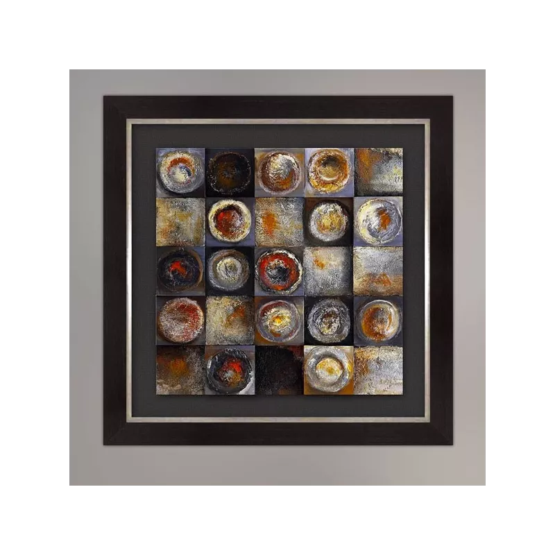 Cuadro abstracto 3D cuadrado, 90 x 90 cm