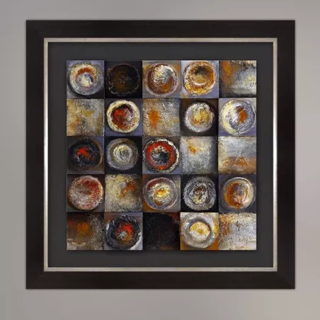 Cuadro abstracto 3D cuadrado, 90 x 90 cm
