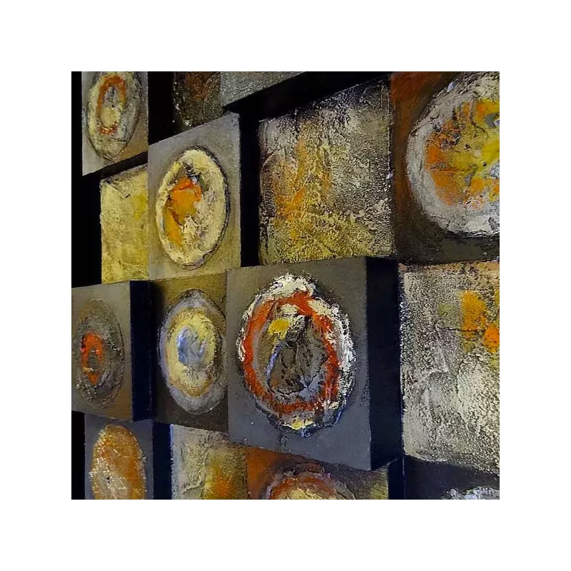 Cuadro abstracto 3D cuadrado, 90 x 90 cm