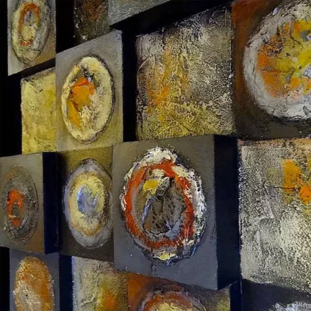 Cuadro abstracto 3D cuadrado, 90 x 90 cm