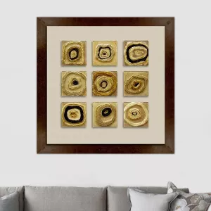 Pintura contemporánea cuadrados de cristal, 105 x 105 cm