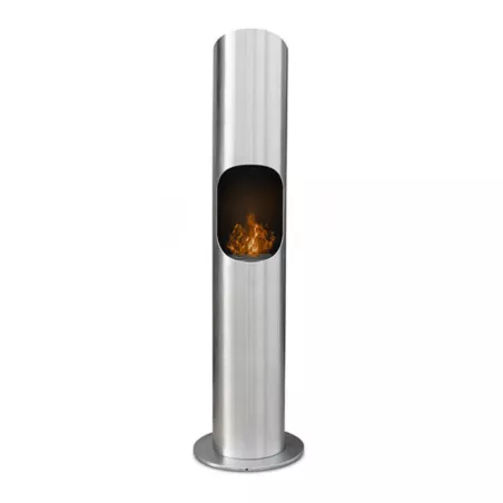 Chimenea de etanol cilíndrica Loft : Wikao Color Acero inoxidable cepillado