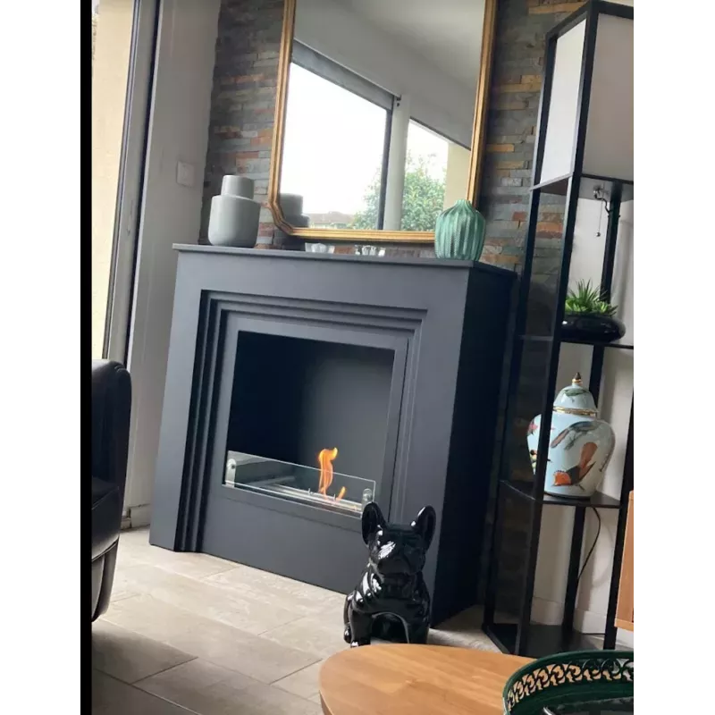 Chimenea orgánica independiente Genova Color Negro