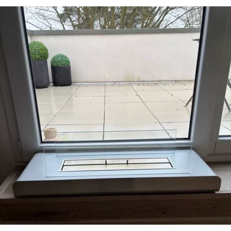 Chimenea independiente de arena Color Blanco