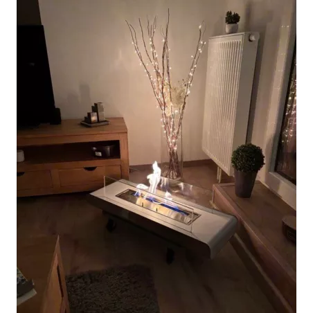 Chimenea independiente de arena Color Blanco