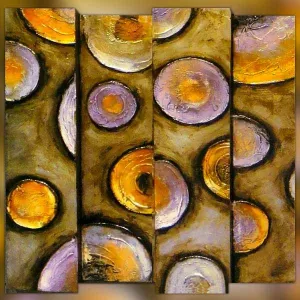 Pintura contemporánea, estilo vintage, 100x100 cm