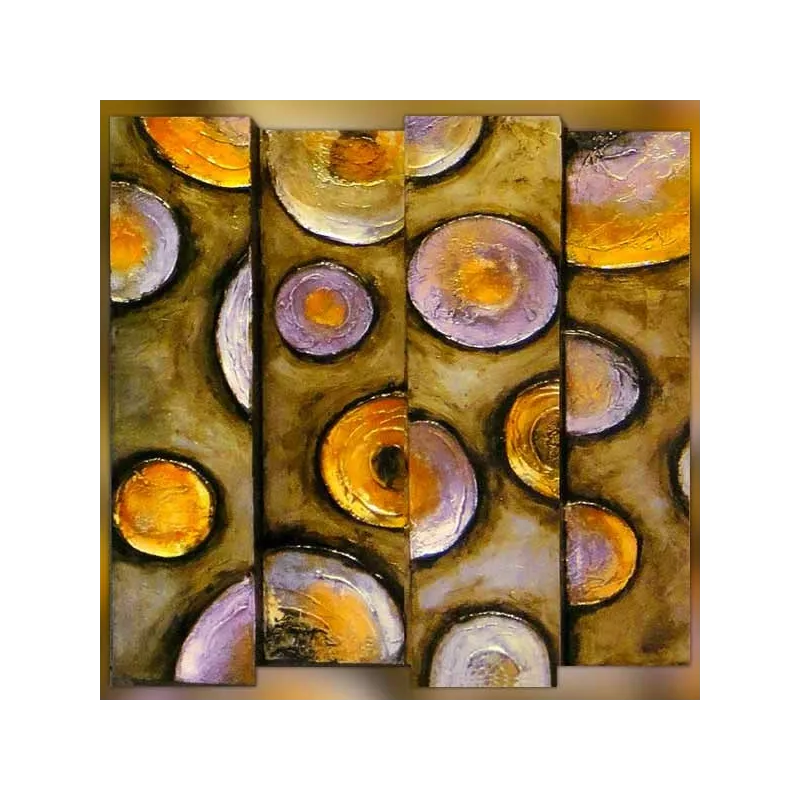 Pintura contemporánea, estilo vintage, 100x100 cm