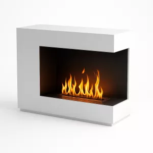 XXL Chimenea de etanol blanca