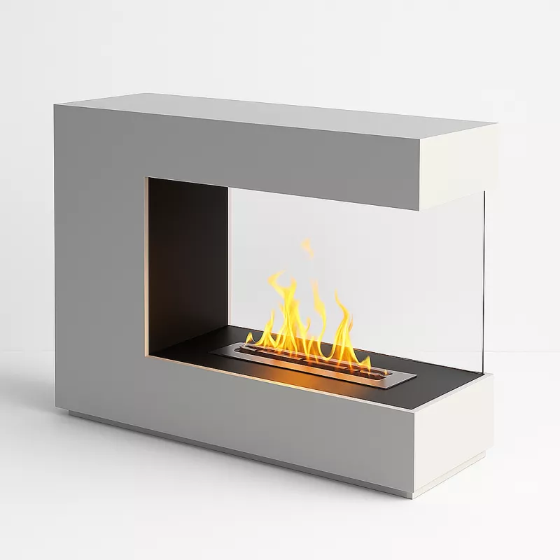 Chimenea de etanol de diseño blanco Color Blanco brillante