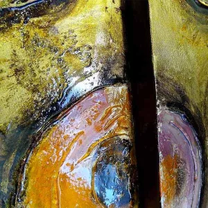 Pintura contemporánea, estilo vintage, 100x100 cm