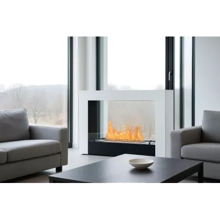Acarenza Chimenea de bioetanol, chimenea de etanol | Wikao Color Blanco brillante