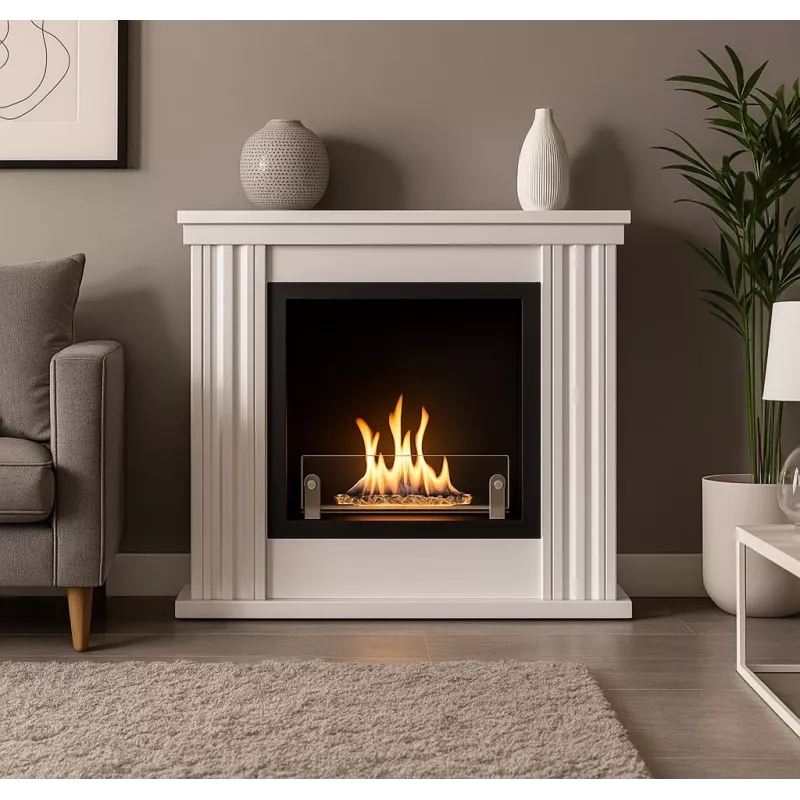 Chimenea de bioetanol haussmanniana Color Blanco