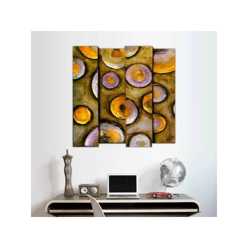 Pintura contemporánea, estilo vintage, 100x100 cm