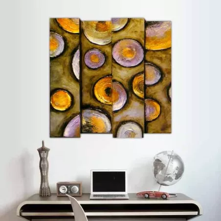 Pintura contemporánea, estilo vintage, 100x100 cm