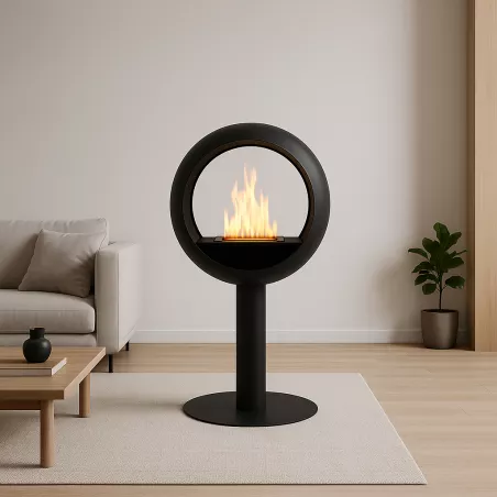 Chimenea de etanol Voltera - Estufa independiente redonda, potencia 3 kW