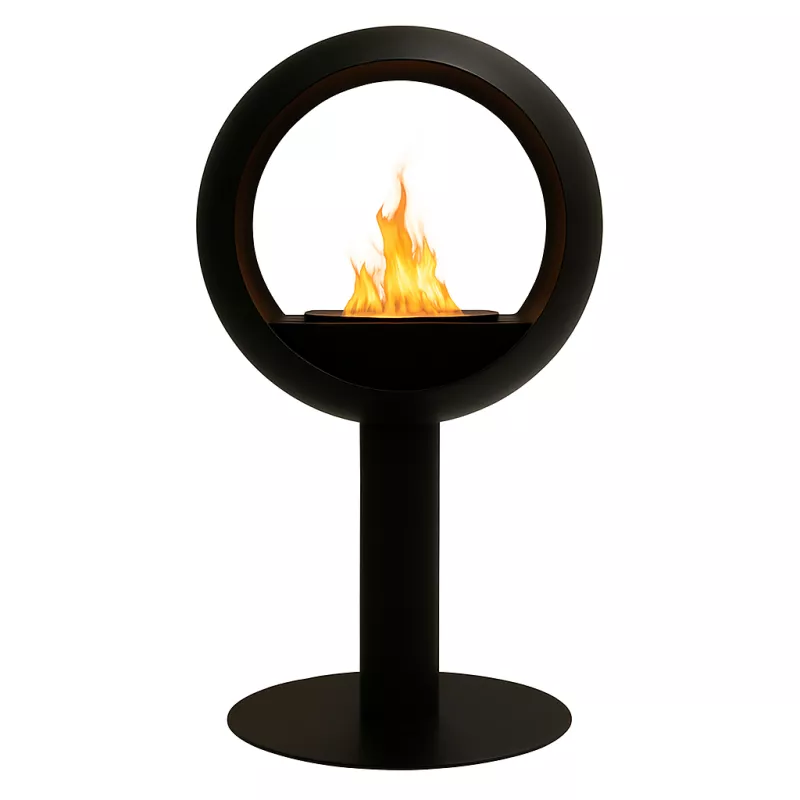 Chimenea de etanol Voltera - Estufa independiente redonda, potencia 3 kW