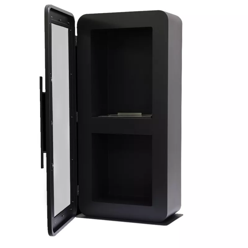 Chimenea de etanol autoportante Malaga - Puerta de cristal - 3000W
