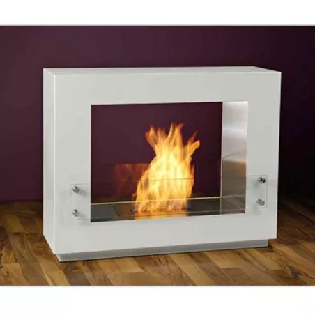 Chimenea ecológica de pie Zenith Color Blanco