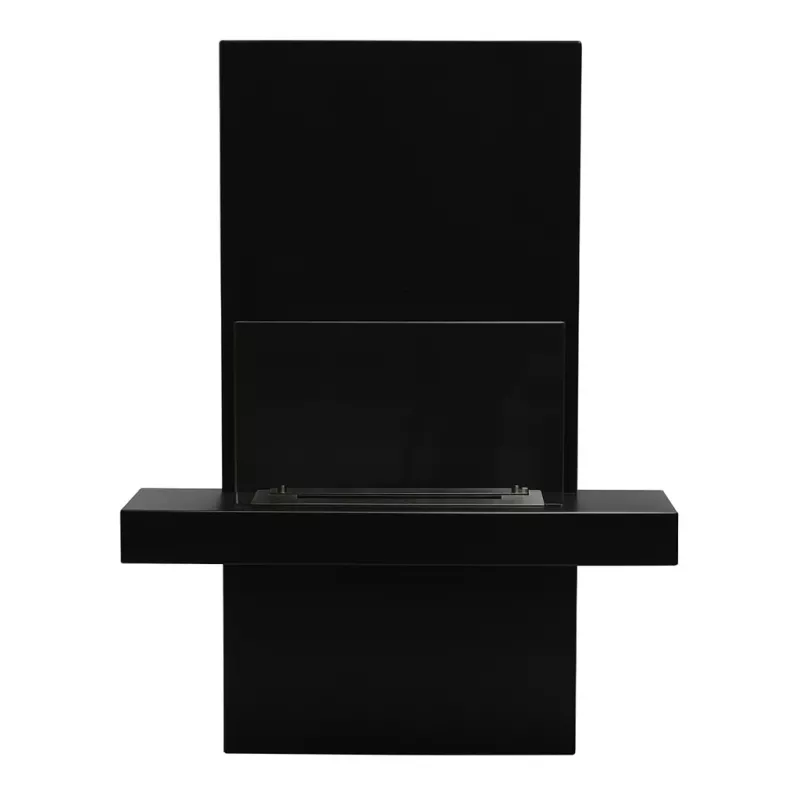 Aliano Chimenea de etanol mural 3kW Color Negro