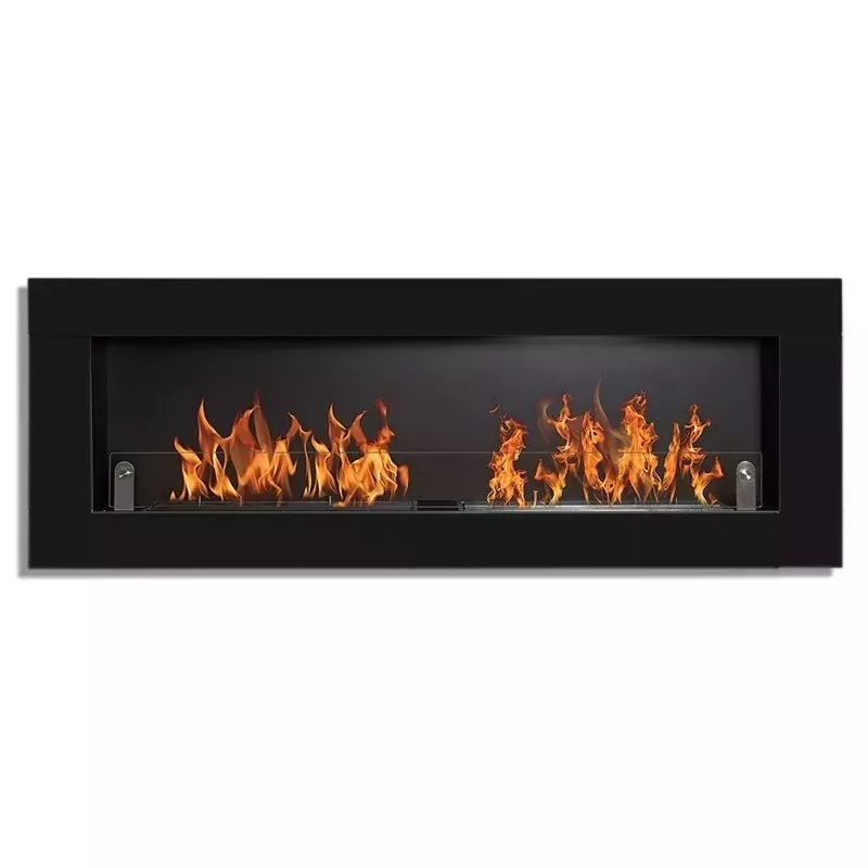 Novo Chimenea mural XL de bioetanol Color Negro mate