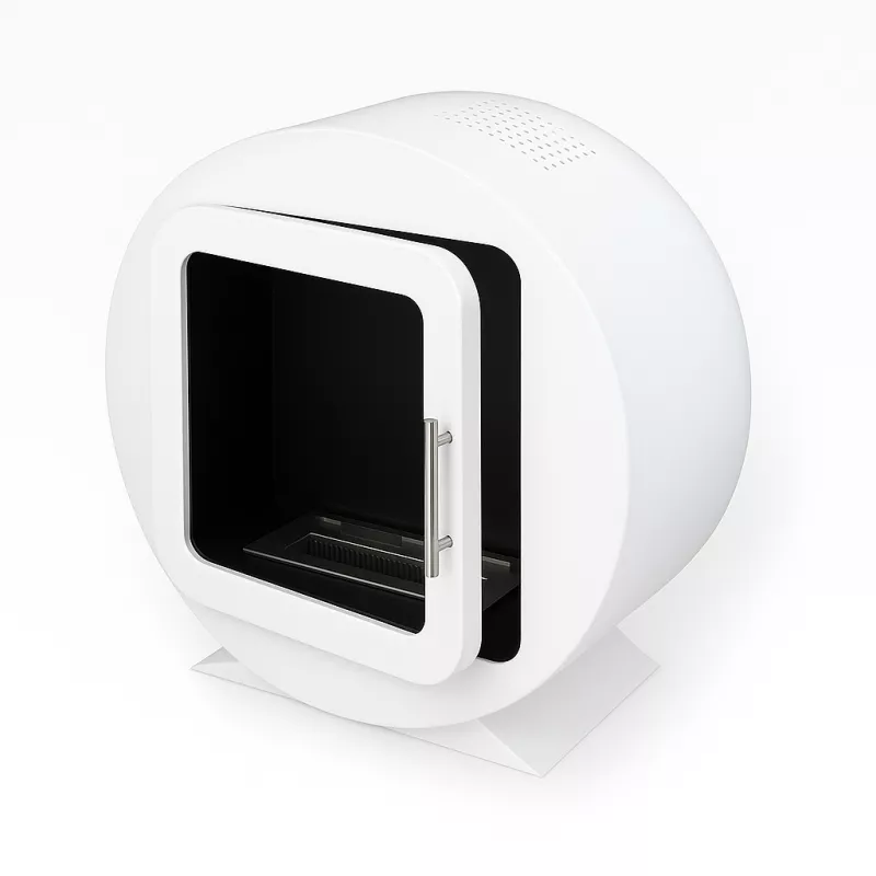 Chimenea de etanol cilíndrica - Ovedia Color Blanco brillante