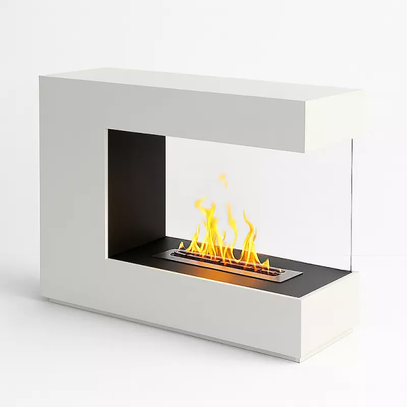 Chimenea de etanol de diseño blanco Color Blanco brillante