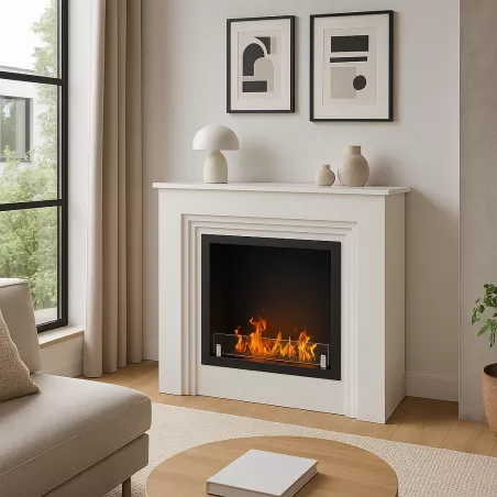 Chimenea orgánica independiente Genova Color Blanco