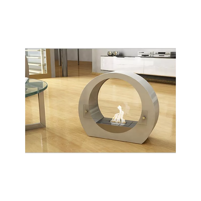 Chimenea de etanol de pie Manhattan, 2,7 kW Color Blanco