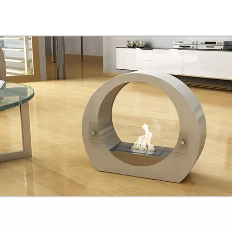 Chimenea de etanol de pie Manhattan, 2,7 kW Color Blanco