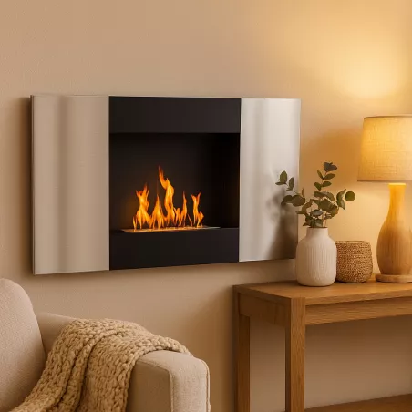 Chimenea de etanol Verinox : Wikao hogar y diseño Color Acero inoxidable cepillado
