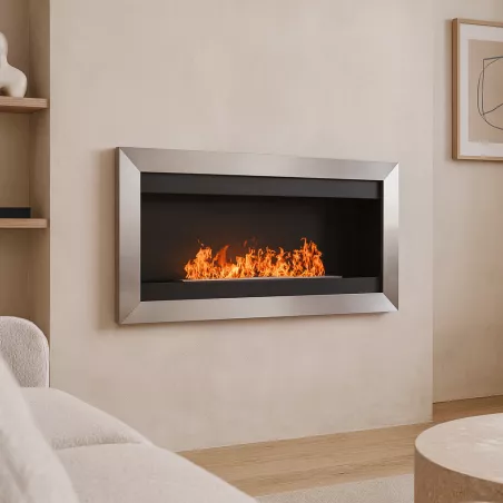 Mini chimenea 1 quemador seven Smart Color Acero inoxidable cepillado
