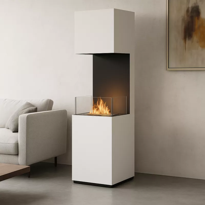 Chimenea de etanol independiente Libao Color Blanco