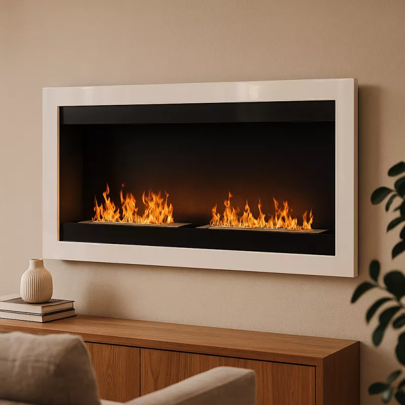 SevenFire Chimenea de etanol XL 4 quemadores Color Blanco Tamaño 2 quemadores