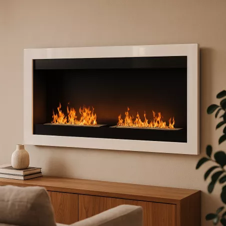 SevenFire Chimenea de etanol XL 4 quemadores Color Blanco Tamaño 2 quemadores