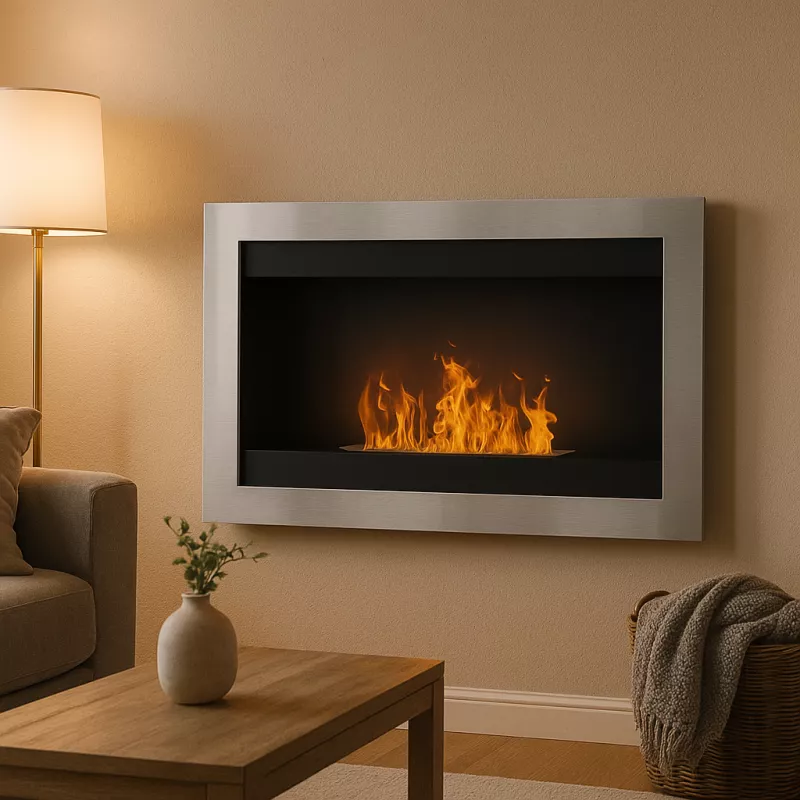 SevenFire Chimenea de etanol : Wikao hogar y diseño Color Acero inoxidable cepillado Tamaño 1 quemador