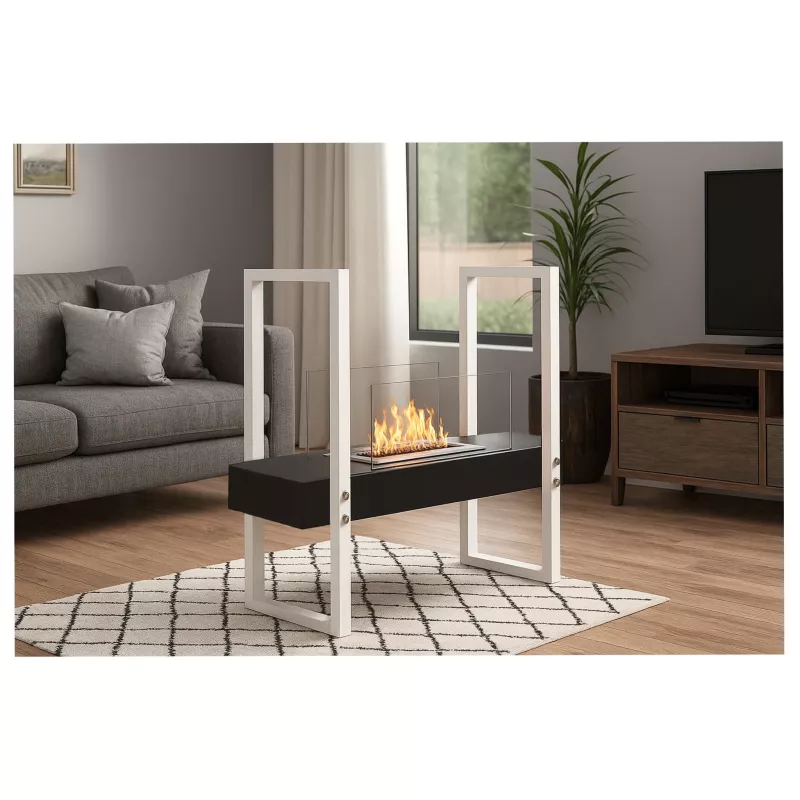 Chimenea con marco Aversa Color Negro