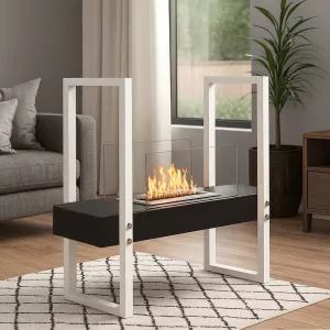 Chimenea con marco Aversa