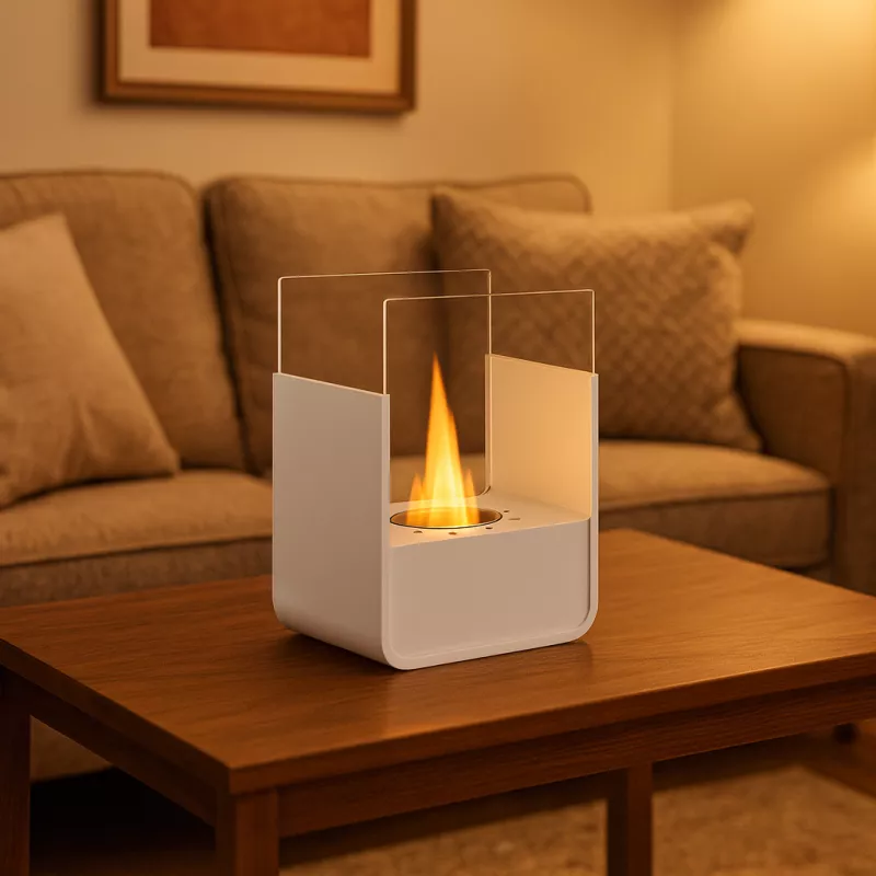 Chimenea de mesa Odeus Color Blanco