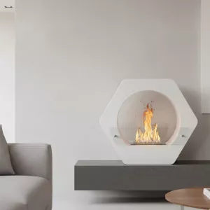 Chimenea de etanol de pie con forma de nuez