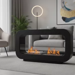 Chimenea con dos quemadores