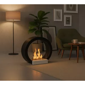 Chimenea redonda de pie Aquila de 3 kW