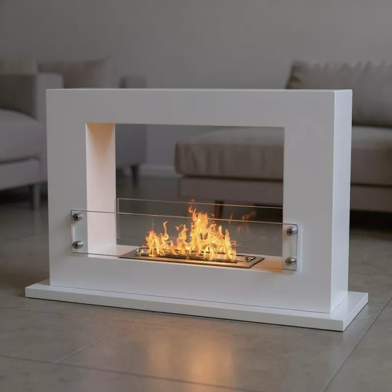 Suelo radiante ecológico Athena 100cm 3kW Color Blanco Quemador 2.2L/4kW