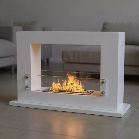 Suelo radiante ecológico Athena 100cm 3kW Color Blanco Quemador 2.2L/4kW